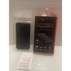 Helix/Retrak Power Bank 10000 with‎ USB-C and Dual USB-A Ports Black Batteries